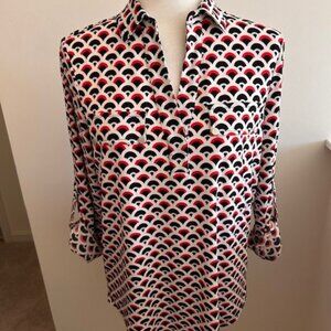 Jones New York, NEW shirt, Size Small, Great art deco print